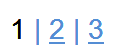 Incorrect example of pagination links. 1|2|3